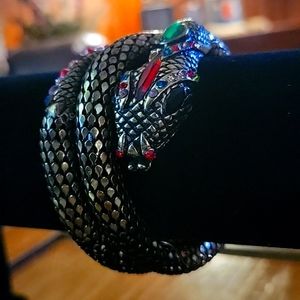 Egyptian snake stretch cuff bracelet